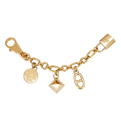 HERMES Breloque Bag Charm Gold 43810