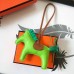 Hermes Rodeo Horse Bag Charm In Fruit Green/Camarel/Green Leather