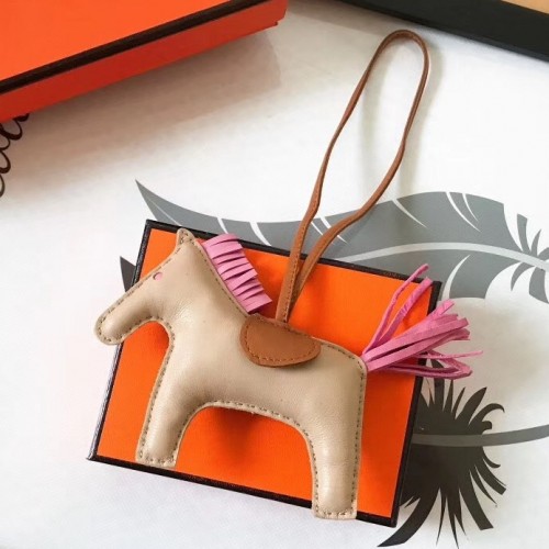 HERMES Rodeo PM Bag Charm Pink Leather #B06552S