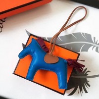 Hermes Rodeo Horse Bag Charm In Blue/Camarel/Ruby Leather Hermes Rodeo Horse Bag Charm In Blue/Camarel/Ruby Leather