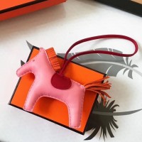 Hermes Rodeo Horse Bag Charm In Pink/Red/Orange Leather Hermes Rodeo Horse Bag Charm In Pink/Red/Orange Leather