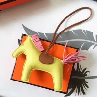 Hermes Rodeo Horse Bag Charm In Yellow/Camarel/Pink Leather Hermes Rodeo Horse Bag Charm In Yellow/Camarel/Pink Leather