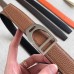 Hermes Etrier Buckle Belt &amp; Brown Clemence 32 MM Strap