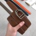 Hermes Etrier Buckle Belt &amp; Brown Clemence 32 MM Strap