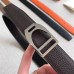 Hermes Etrier Buckle Belt &amp; Chocolate Clemence 32 MM Strap