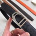 Hermes Etrier Buckle Belt &amp; Black Clemence 32 MM Strap