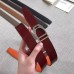 Hermes Etrier Buckle Belt &amp; Orange Clemence 32 MM Strap