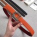 Hermes Etrier Buckle Belt &amp; Orange Clemence 32 MM Strap