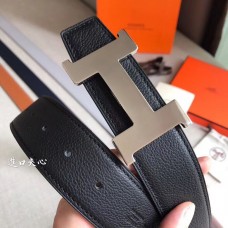 Hermes Constance Belt Buckle &amp; Black Clemence 38 MM Strap