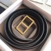 Hermes Officier Belt Buckle &amp; Black 38MM Strap