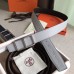 Hermes Officier Belt Buckle &amp; White 38MM Strap
