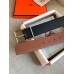 Hermes Brown Saddle 38MM Reversible Belt