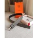 Hermes Grey Saddle 38MM Reversible Belt