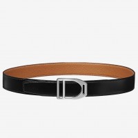Hermes Etrier Buckle Belt &amp; Brown Clemence 32 MM Strap