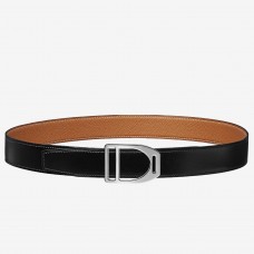 Hermes Etrier Buckle Belt & Brown Clemence 32 MM Strap Hermes Etrier Buckle Belt & Brown Clemence 32 MM Strap