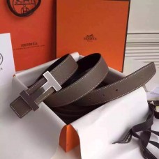 Hermes Grey Clemence Kits Belt 32mm Quizz H Buckle Hermes Grey Clemence Kits Belt 32mm Quizz H Buckle