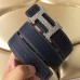 Hermes H Belt Buckle & Noir Clemence 32 MM Strap