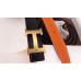 Hermes Orange Clemence Kits Belt H Brushed Buckle