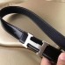 Hermes H Belt Buckle &amp; Black Clemence 32 MM Strap