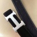 Hermes Black Clemence Kits Belt H Brushed Buckle