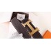 Hermes H Belt Buckle &amp; Chocolate Clemence 32 MM Strap