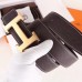 Hermes H Belt Buckle &amp; Chocolate Clemence 32 MM Strap