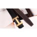 Hermes H Belt Buckle &amp; Chocolate Clemence 32 MM Strap