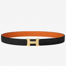 Hermes Mini Constance Belt Buckle &amp; Orange Epsom 24 MM Strap