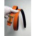 Hermes Mini Constance Belt Buckle &amp; Orange Epsom 24 MM Strap