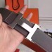 Hermes Grey Epsom Kits Belt Constance Buckle