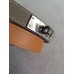 Hermes Etoupe Epsom Kelly Belt With Palladium Hardware