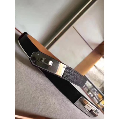 HERMES Epsom Kelly Belt Black 1295571