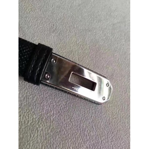 HERMES Epsom Kelly Belt Black 1295571