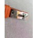 Hermes Orange Epsom Kelly Belt With Palladium Hardware