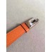 Hermes Orange Epsom Kelly Belt With Palladium Hardware