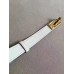 Hermes White Epsom Kelly Belt With Gold Hardware