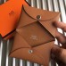 Hermes Brown Epsom Calvi Card Holder