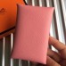 Hermes Pink Epsom Calvi Card Holder