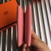 Hermes Pink Epsom Calvi Card Holder