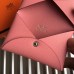 Hermes Pink Epsom Calvi Card Holder