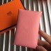 Hermes Pink Epsom Calvi Card Holder