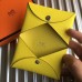 Hermes Yellow Epsom Calvi Card Holder