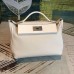 Hermes 24/24 29 Bag In White Clemence Calfskin