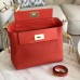 Hermes 24/24 29 Bag In Red Clemence Calfskin