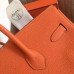 Hermes Orange Clemence Birkin 30cm Handmade Bag