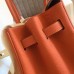 Hermes Orange Clemence Birkin 30cm Handmade Bag