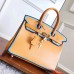 Hermes Yellow With Blue Piping Epsom Birkin 30cm Bag