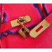 Hermes Red With Indigo Piping Goatskin Birkin 30cm Bag