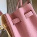 Hermes Pink Clemence Birkin 30cm Handmade Bag