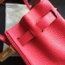 Hermes Red Clemence Birkin 30cm Handmade Bag